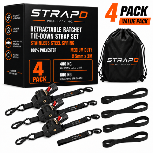 STRAPD Ratchet Straps with Soft Loops