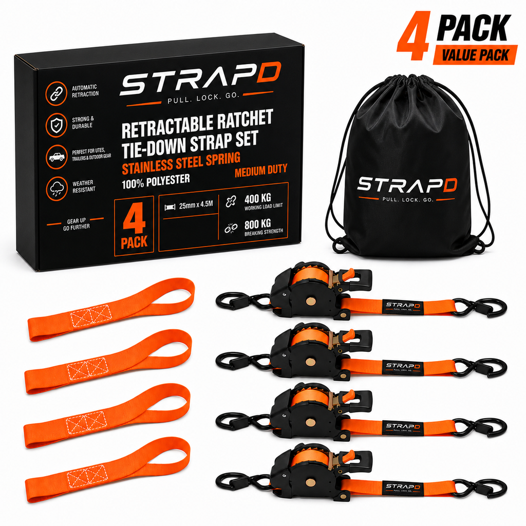 STRAPD Ratchet Straps with Soft Loops