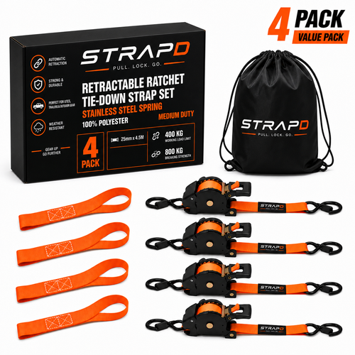 STRAPD Ratchet Straps with Soft Loops
