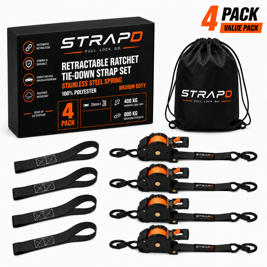STRAPD Ratchet Straps with Soft Loops